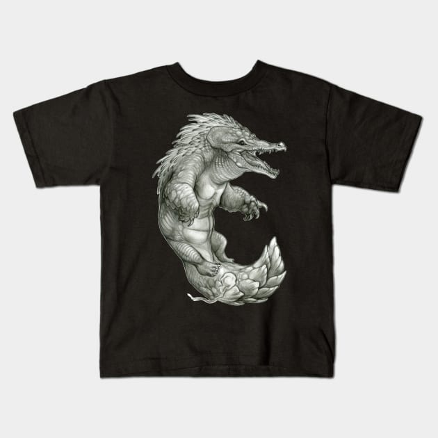 Dark Mythos Ammit Kids T-Shirt by charamath